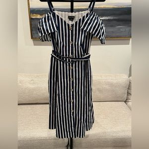Plus size 14 Navy Blue and white dress
